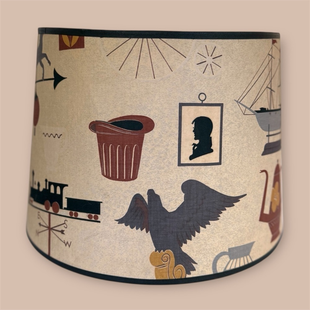 Vintage Americana Lampshade with Nautical design